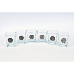 GOLDEN FOX SZKLANKI DO WHISKY GEO WILD BOAR SILVER - 6 SZT